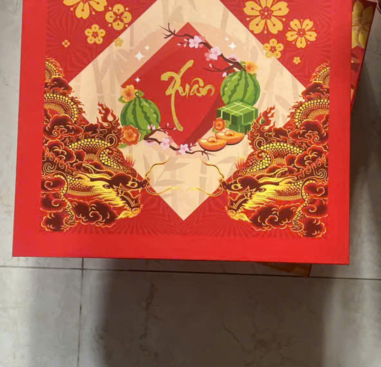 HỘP BÁNH QUÀ TẾT HỘP VUÔNG 