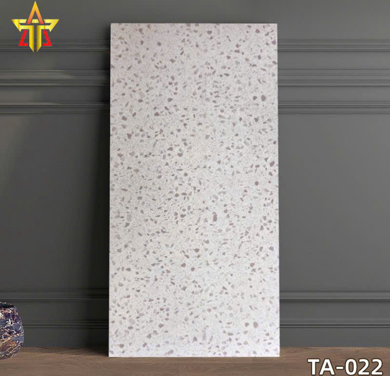 GIẤY DÁN TƯỜNG GIẢ GẠCH CHẤM ĐEN 